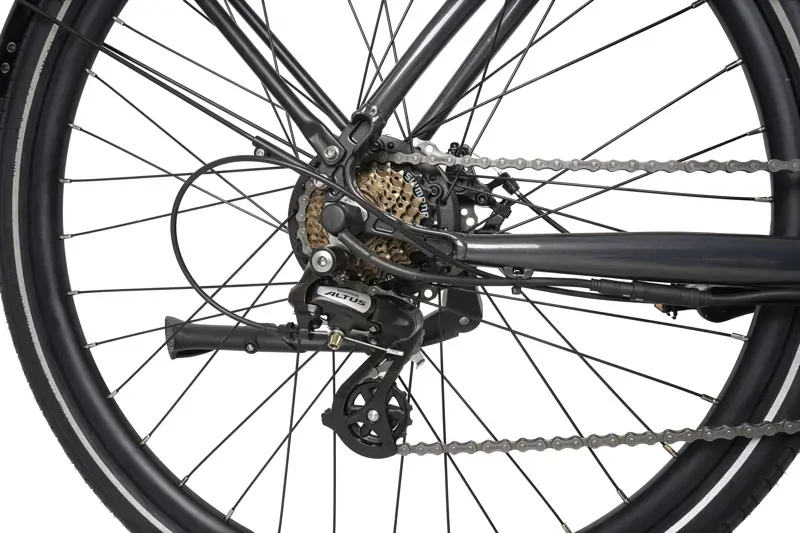 Dawes Scenic Crossbar Electric Hybrid Bike In Dark Grey-2