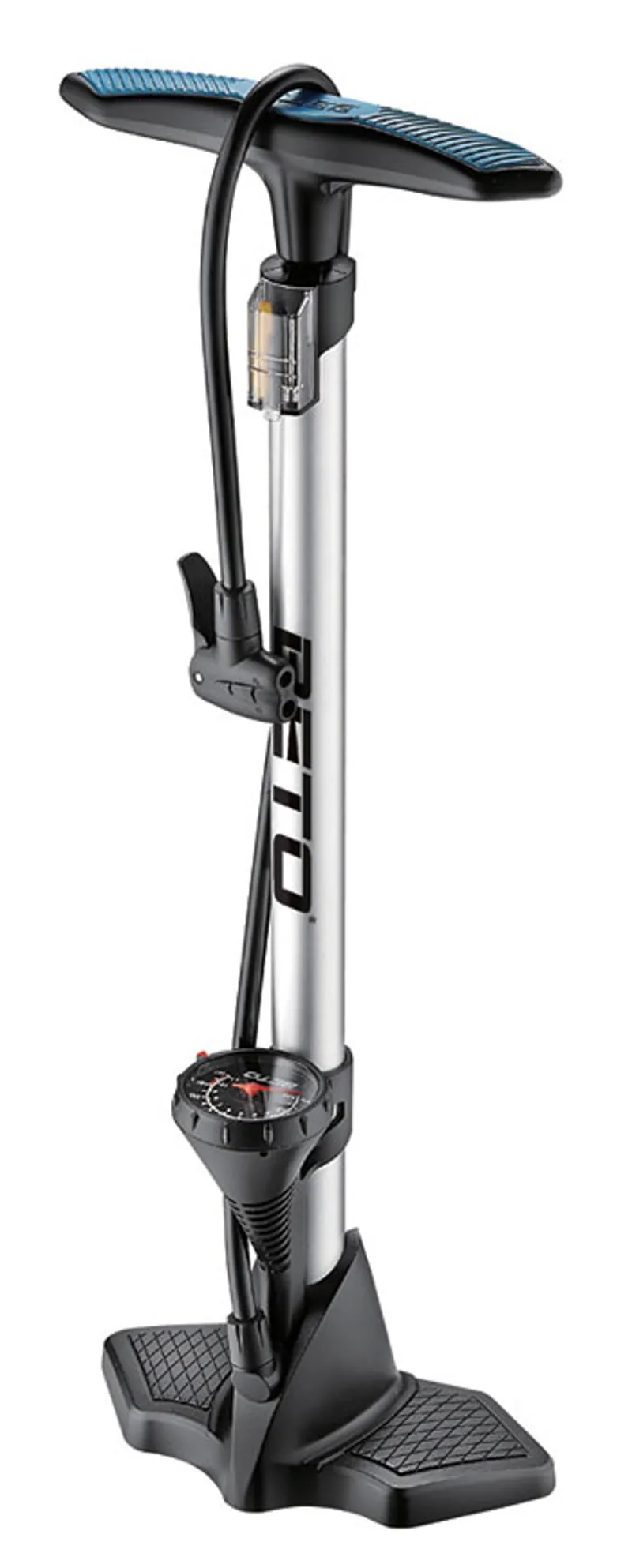 Beto Rush CMP-155AG7 - Alloy Floor Pump With Gauge SILVER
