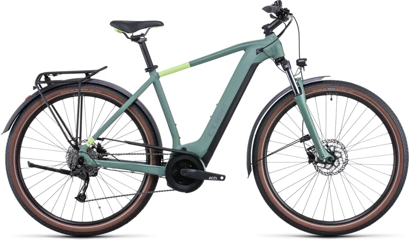 2022 Cube Touring Hybrid One 625 Electric Bike in Green
