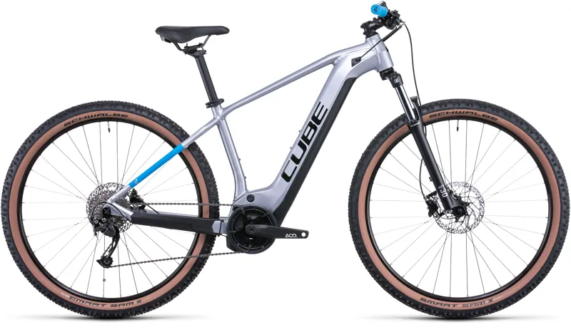 2022 Cube Reaction Hybrid Performance 500 Electric Mountain Bike Silve