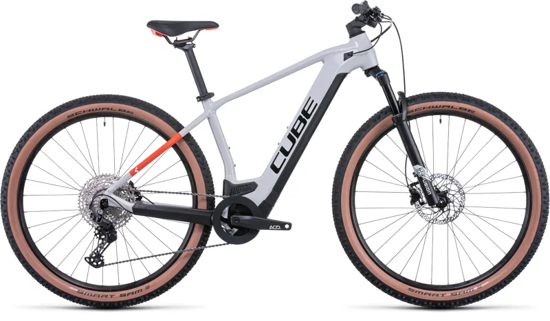 2022 Cube Reaction Hybrid Pro 625 Electric Mountain Bike in Grey