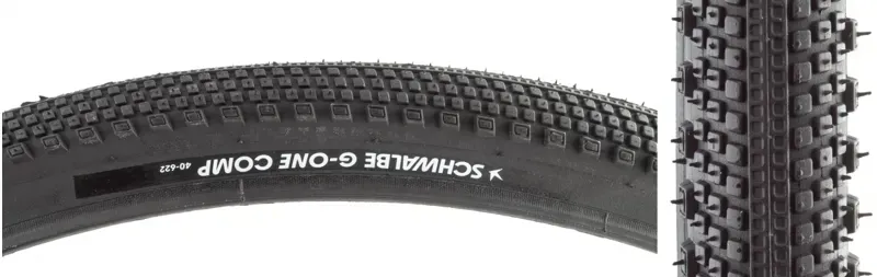 Schwalbe G-One Comp K-Guard Gravel Tyre In (wired) BLACK 700 x