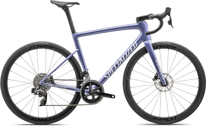 Specialized Tarmac SL8 Expert Road Bike in Powder Indigo over Silver/White