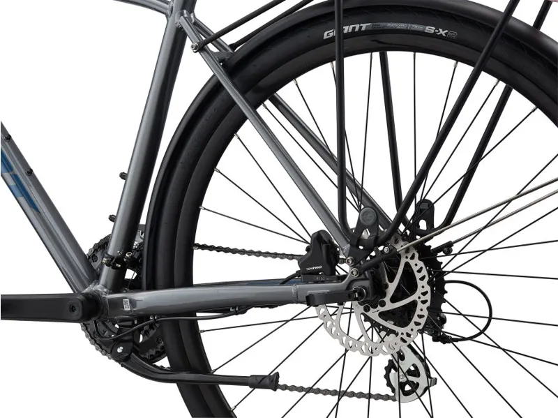 2021 Giant Escape 2 City Disc Hybrid Bike in Silver-2