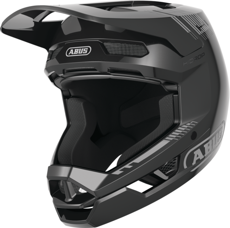 ABUS HiDrop MTB Full Face Helmet in Muted Black-1