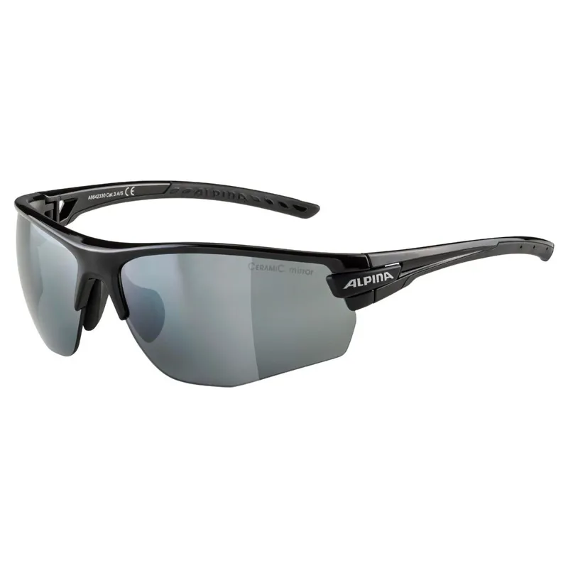 Alpina Tri Scray 2.0 HR+ Black Lens Sunglasses in Black