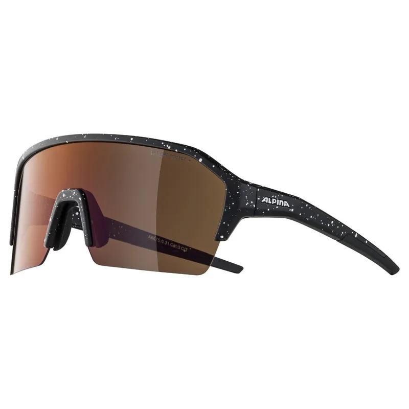 Alpina RAM Half Rim Q Lite Cycling Sunglasses in Black White