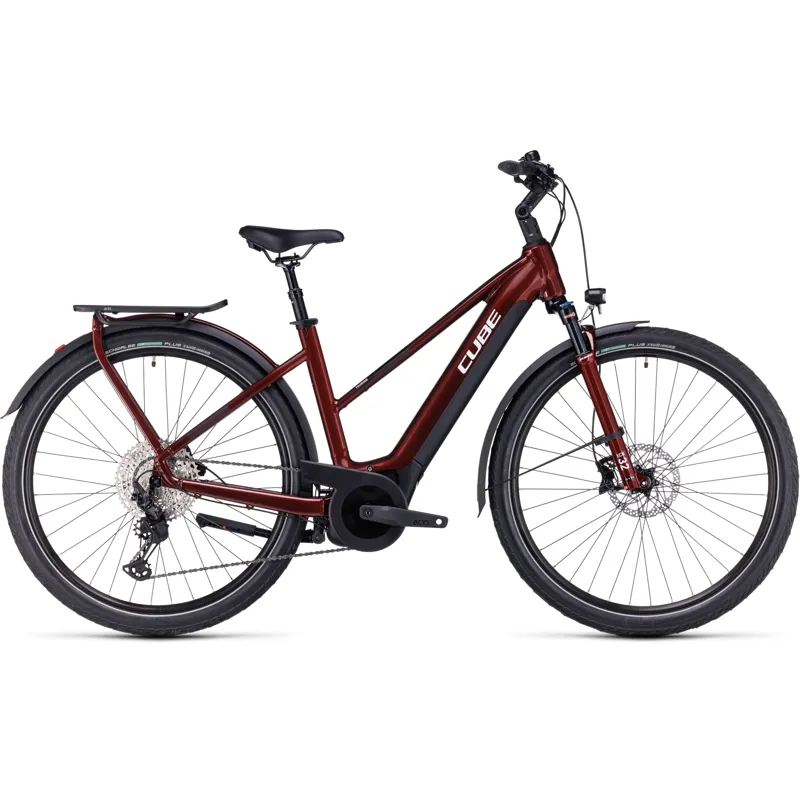 Cube Touring Hybrid EXC 625 eBike in Red/White-2