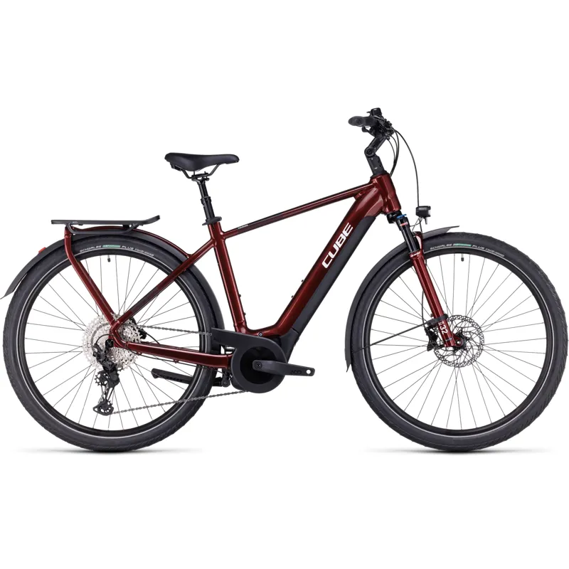Cube Touring Hybrid EXC 625 eBike in Red/White