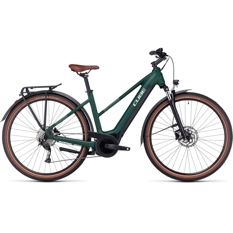 Cube Touring Hybrid One 625 Electric Bike in Dark Green-1