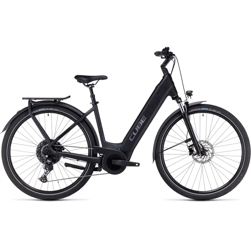 Cube Touring Hybrid Pro 625 Electric Bike in Black/Metal-2