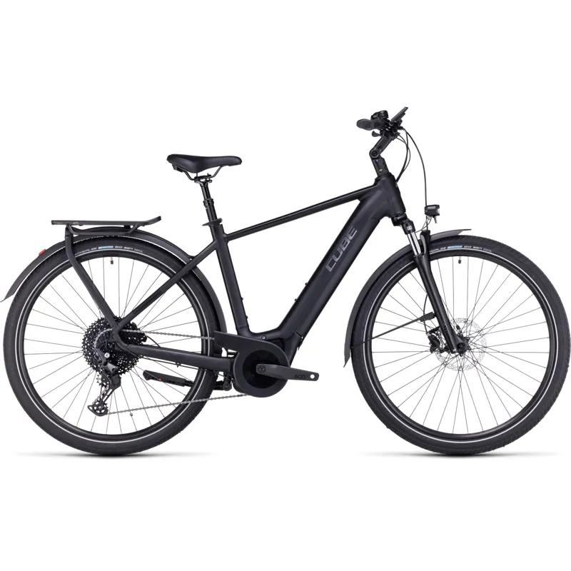 Cube Touring Hybrid Pro 625 Electric Bike in Black/Metal
