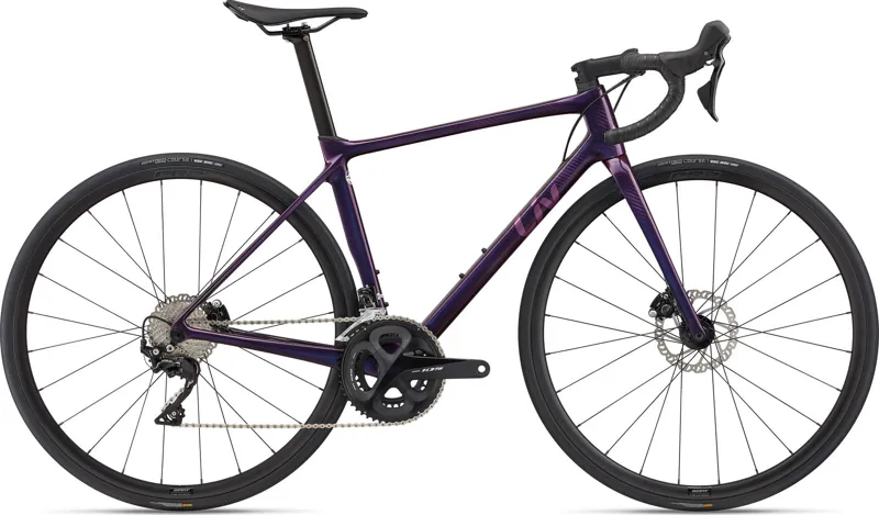 2022 Liv Langma Advanced 2 Disc Womens Race Bike in Purple
