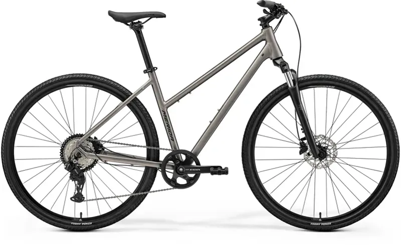 Merida Crossway 20 Women's Trekking Bike in Silk Warm Slate Grey/Black