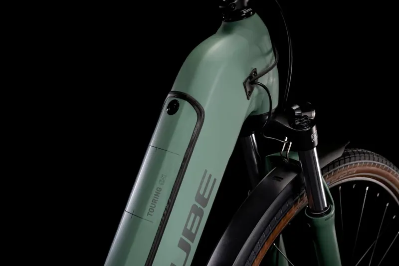 2022 Cube Touring Hybrid One 625 Electric Bike in Green-4
