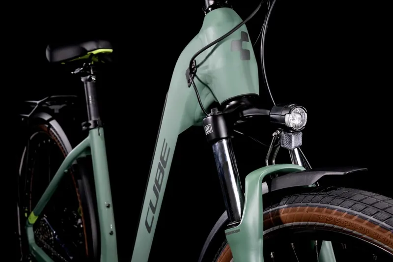 2022 Cube Touring Hybrid One 625 Electric Bike in Green-1