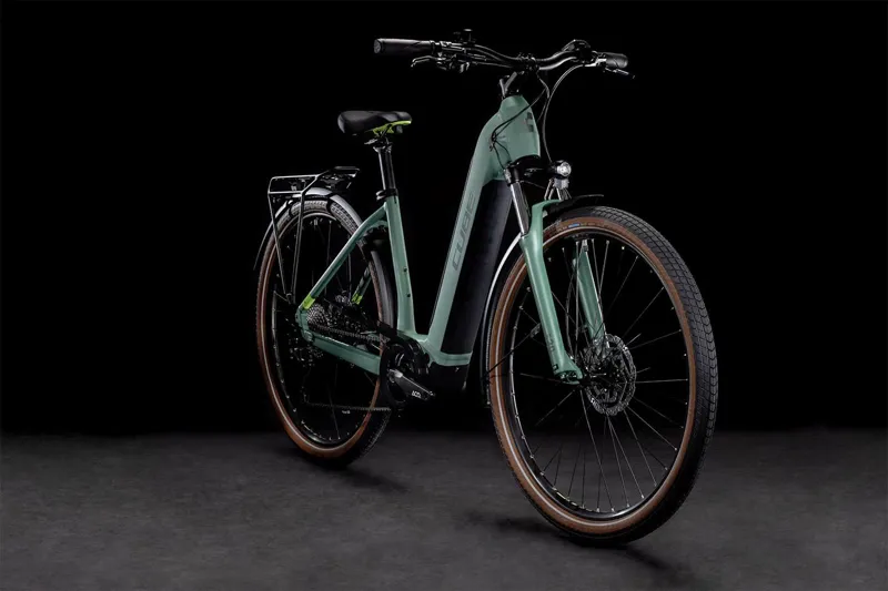 2022 Cube Touring Hybrid One 625 Electric Bike in Green-5