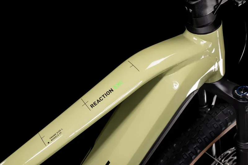 2022 Cube Reaction Hybrid EXC 750 29 Electric Mountain Bike in Green-4