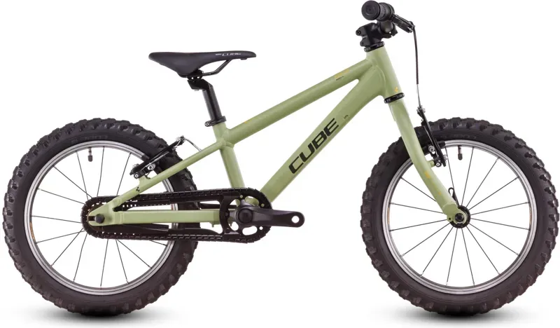 Cube Acid 160 Action Kids Bike in Light Olive/Orange