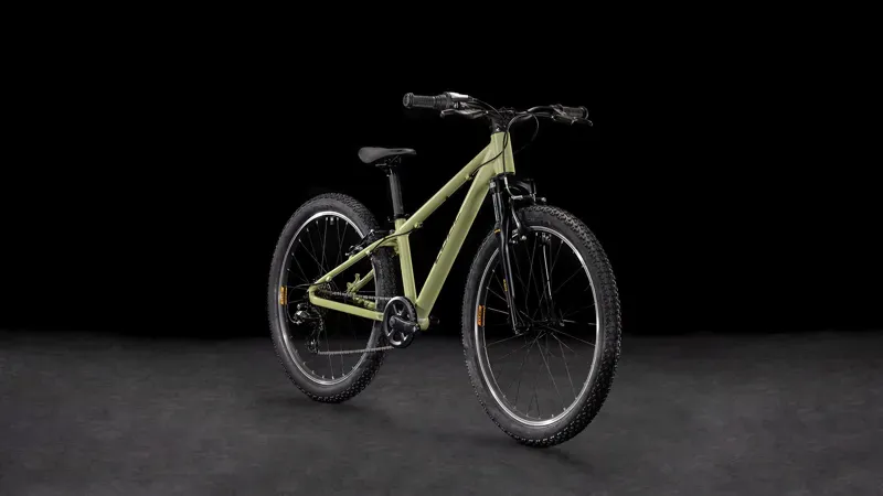 Cube Acid 240 Kids Bike in Light Olive/Orange-1