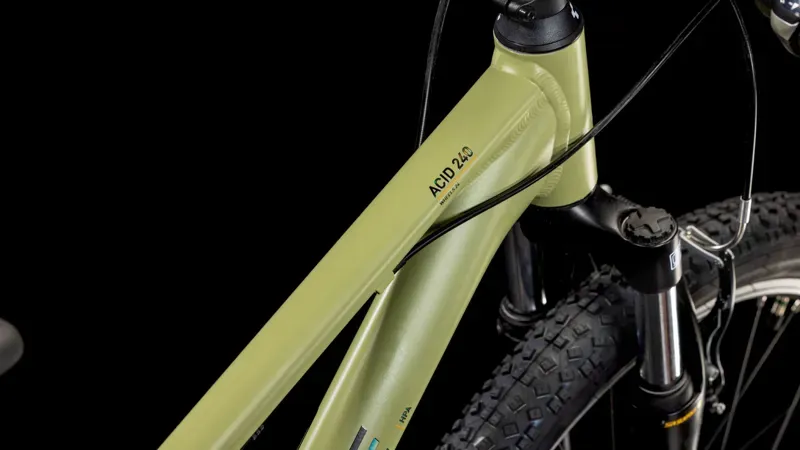 Cube Acid 240 Kids Bike in Light Olive/Orange-2