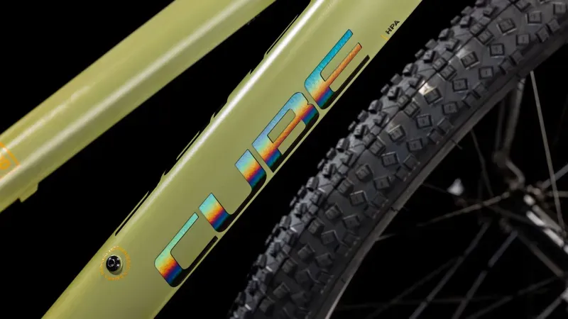 Cube Acid 240 Kids Bike in Light Olive/Orange-3