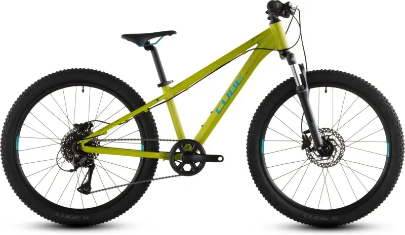 Cube Acid 240 Disc Kids Bike in Lizard/Blue