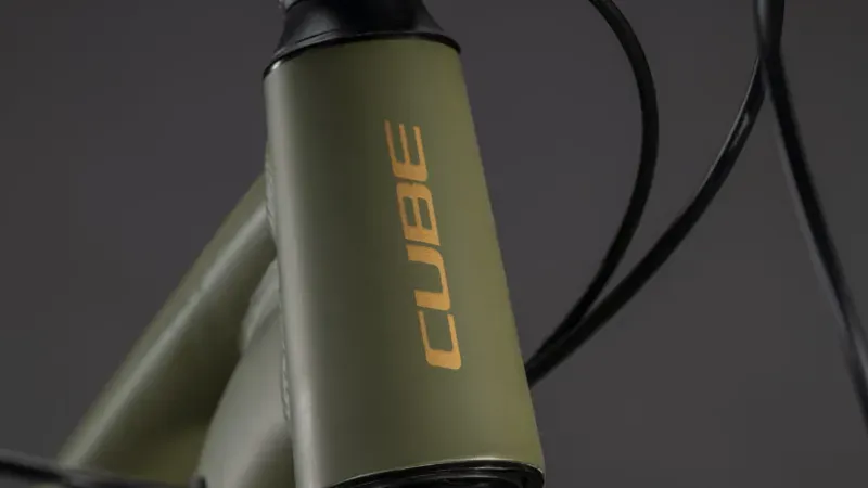 Cube Aim SLX Mountain Bike in Dusty Olive/Gold-7