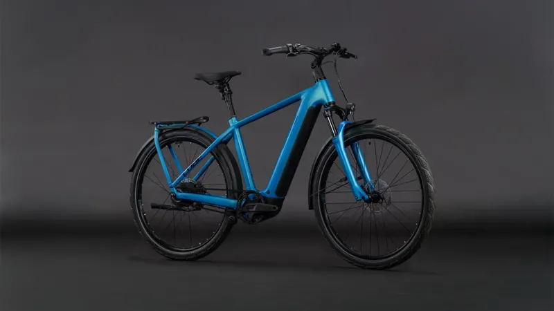 Cube Kathmandu Hybrid Comfort Pro 800 eHybrid Bike in Azure/Black-3