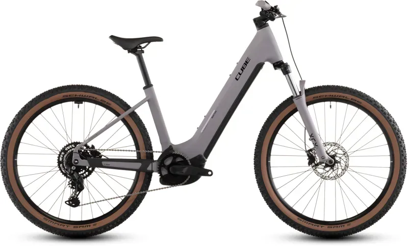 2026 Cube Reaction Hybrid Performance 600 E-MTB in Plum Grey/Black-2
