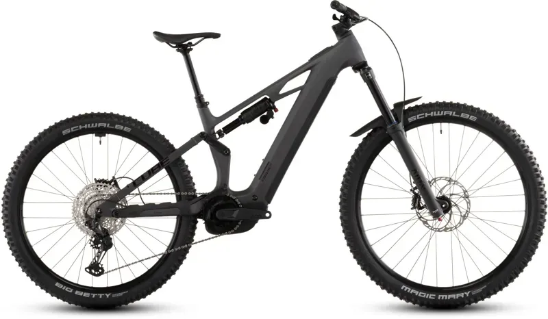 2026 Cube Stereo Hybrid One77 HPC Race 800 E-MTB in Iron Grey/Black