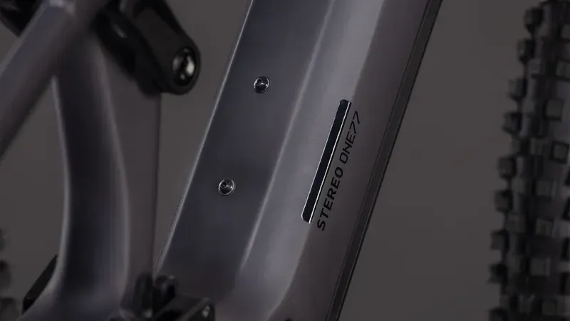 2026 Cube Stereo Hybrid One77 HPC Race 800 E-MTB in Iron Grey/Black-3