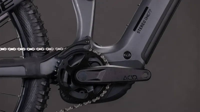 2026 Cube Stereo Hybrid One77 HPC Race 800 E-MTB in Iron Grey/Black-4