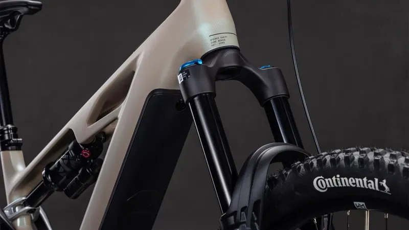 2026 Cube Stereo Hybrid One77 HPC SLX 800 E-MTB in Glint Sand/Black-3