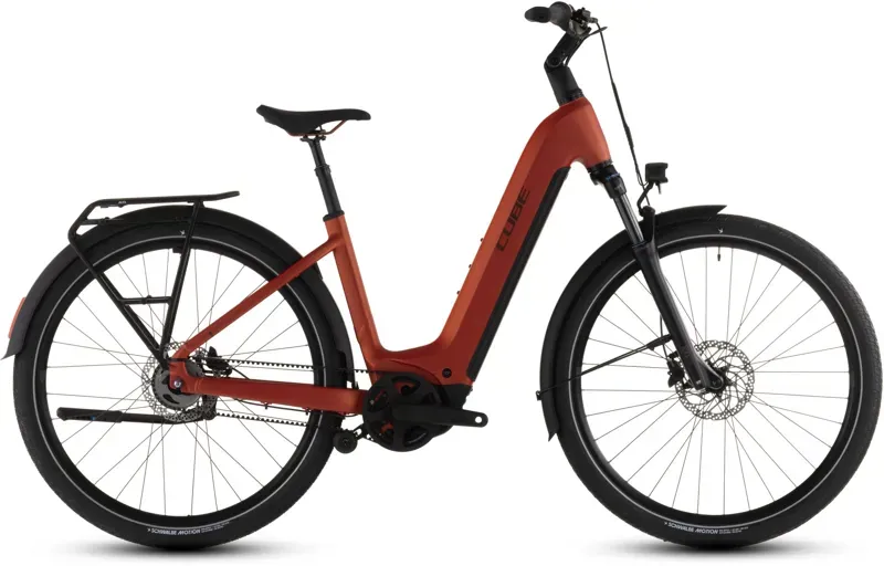 Cube Touring Hybrid Comfort SLX 800 E-Hybrid Bike in Chilli/Chrome-4