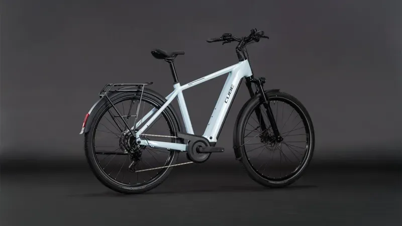 Cube Touring Hybrid One 600 E-Hybrid Bike in Glacier/Reflex-1