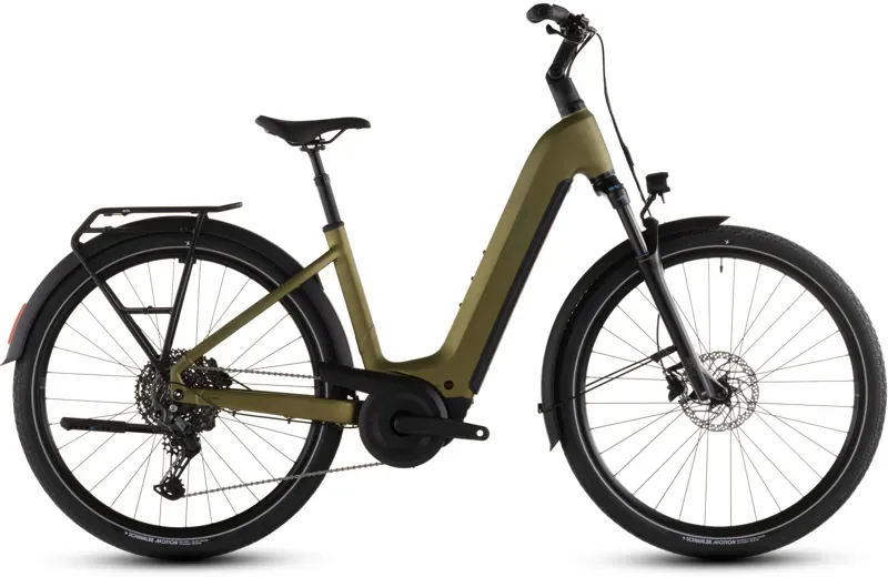 Cube Touring Hybrid Pro 800 E-Hybrid Bike in Golden Lime/Black-4