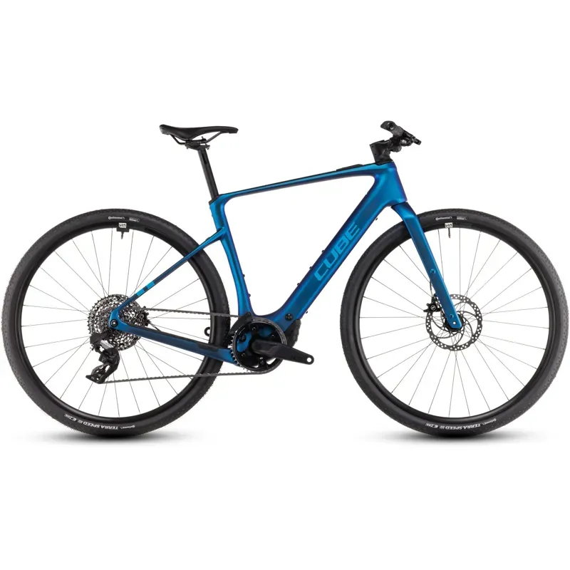 Cube Nulane Hybrid c:62 SLX 400X Electric Bike in Nebula/Blue