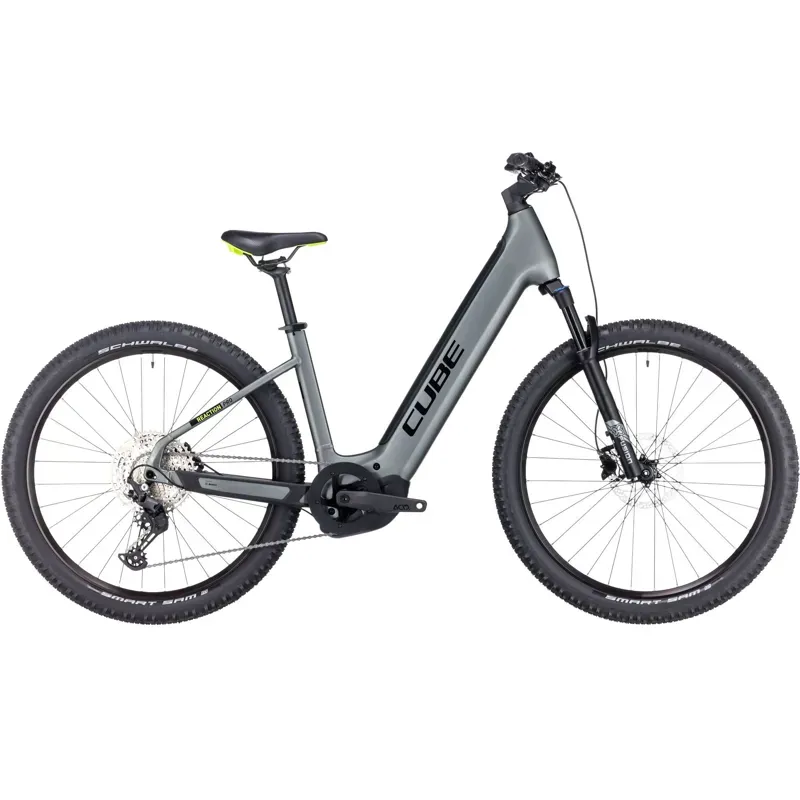 Cube Reaction Hybrid Pro 750 eMountain Bike in Flash Grey/Green-1