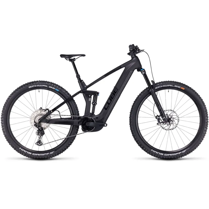 Cube Stereo Hybrid 140 HPC SLX 750 eMountain Bike in Carbon/Reflex