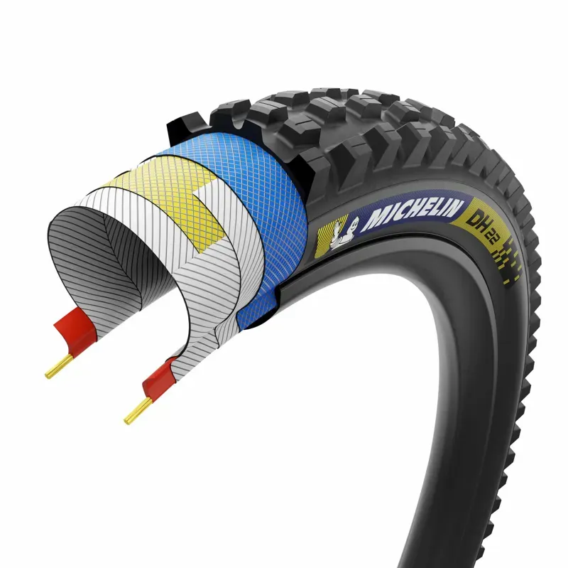 Michelin DH22 Racing Line Tyre Blue/Yellow-1
