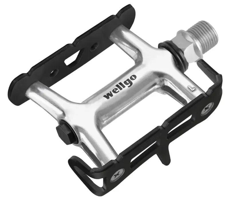 Wellgo R110B 9/16 Road Quill Sealed Bearing Pedals in Black/Silver