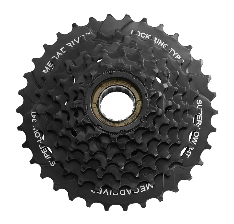 Sunrace and Sturmey Archer MFM300 7 Speed 14-34t Freewheel in Black