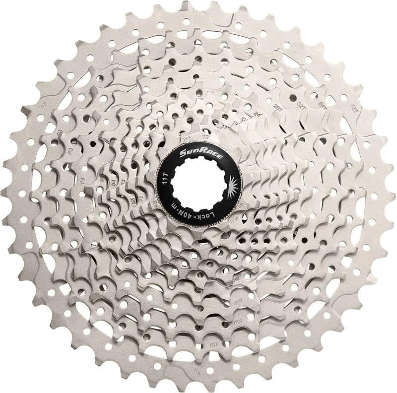 Sunrace and Sturmey Archer 11-46t 11 Speed MTB Cassette in Silver