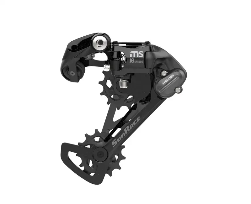 SunRace RDMS100 MTB 10-speed Medium Cage Rear Mech in Black-1