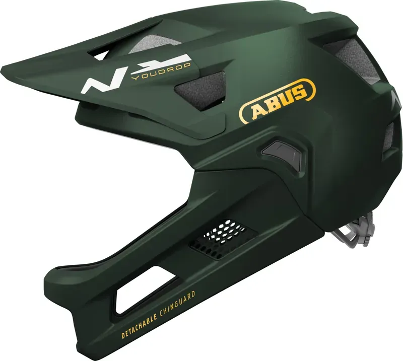 ABUS YouDrop Full Face 48-55cm Kids Helmet In Moss Green