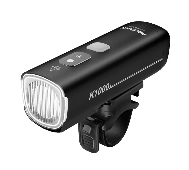 Ravemen K1000 USB Rechargeable AI Nighttime Front Light 1000 Lumens BLACK