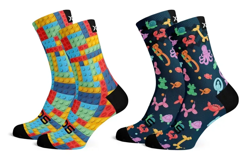 Sox Footwear Kids Blocks and Balloon Sock Combo Pack in Black