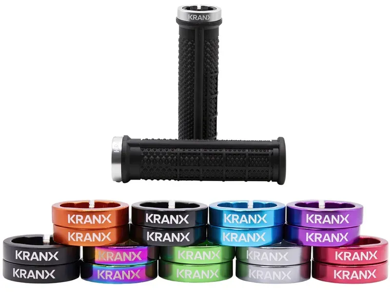 KranX Bite Luxe MTB Lock-On Grips in Black/Green