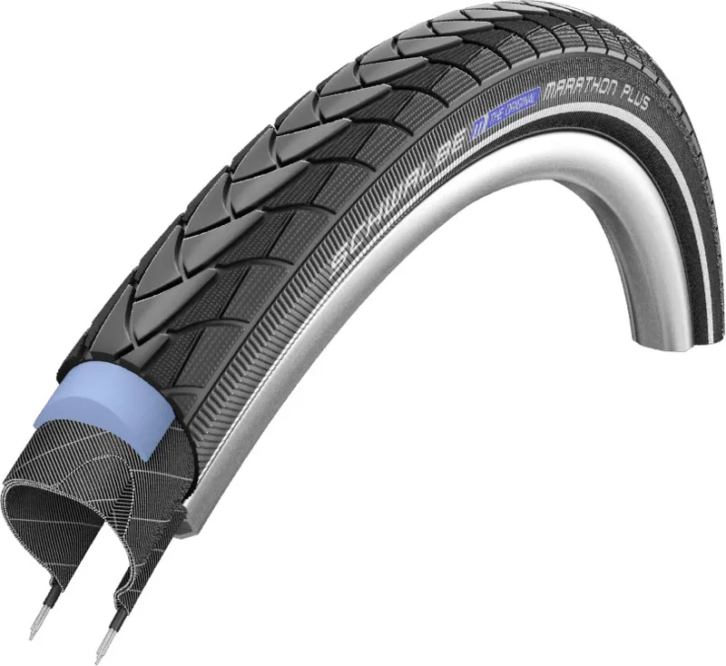 Schwalbe Marathon Plus Performance SmartGuard Rigid Endurance Compound Tyre In BLACK 